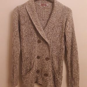 Brown and white fall sweater